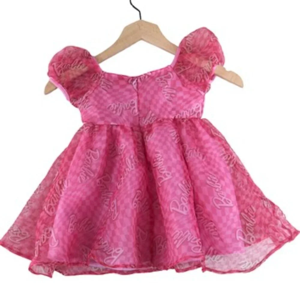 Barbie Pink Puffy Sleeve Party Dress 2T